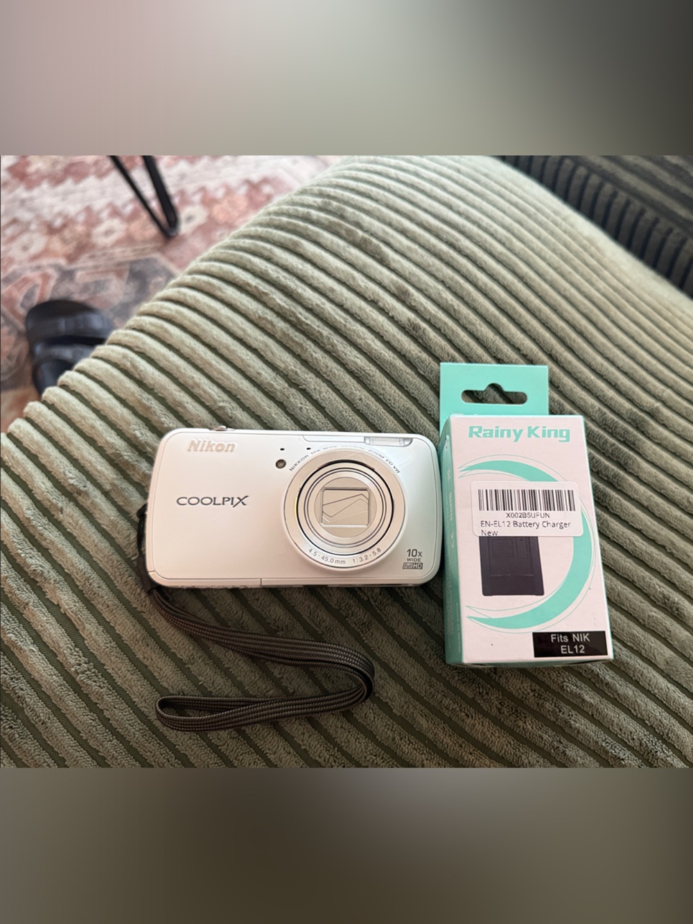 Nikon COOLPIX White Point-and-Shoot Digital Camera with Wrist Strap